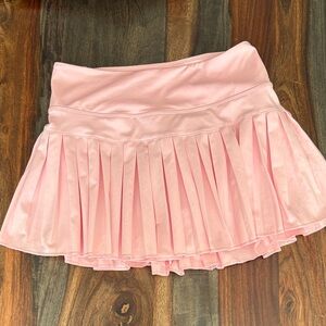 Worn once- Pink Pleated Mini Skirt